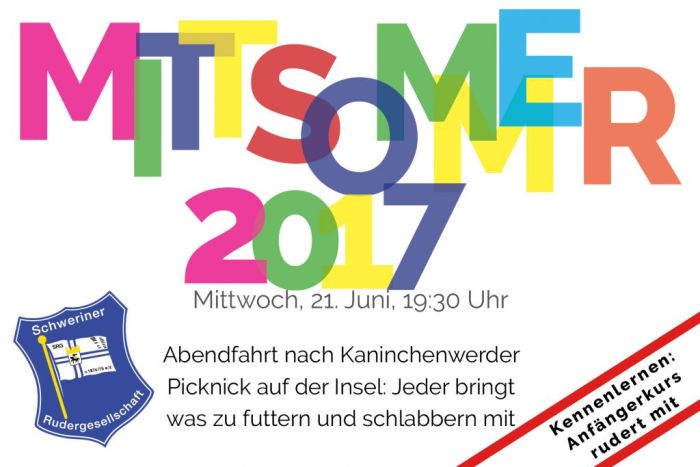 Hinweis: SRG-Mittsommerrudern 2017