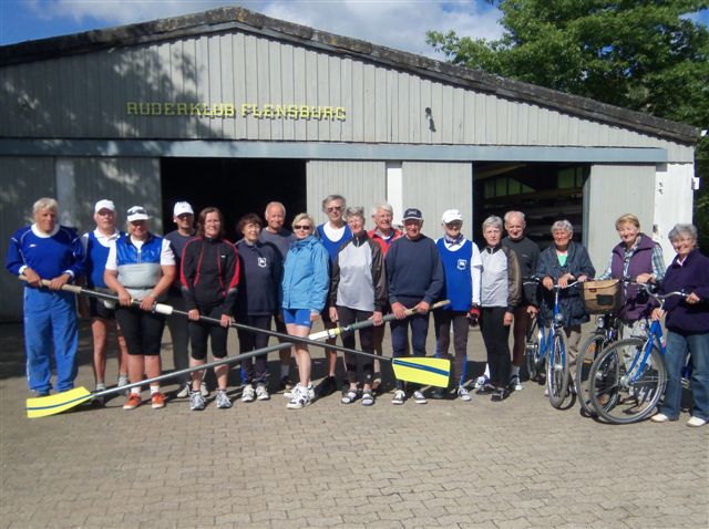 Gruppenbild in Flensburg, Schweriner Ruderer.